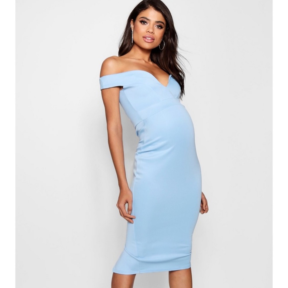 Off the Shoulder Maternity Dress